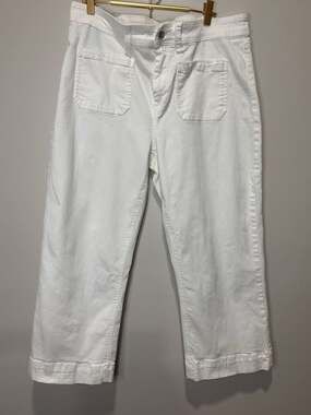 Womens Buffalo David Bitton Brigette High-Rise Soft White Stretch Crop Pants, Sz